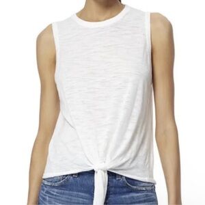 360 Sweater White Arwen Cotton Tie Tank Size Medium